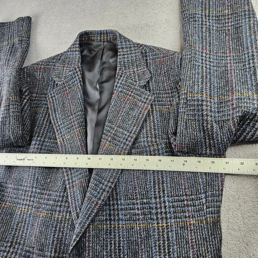 Brassard Blazer Jacket Men's Colorful‎ Plaid Tweed Notch Lapel Single Breasted